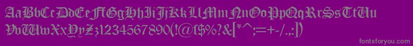 OldLondonDb Font – Gray Fonts on Purple Background