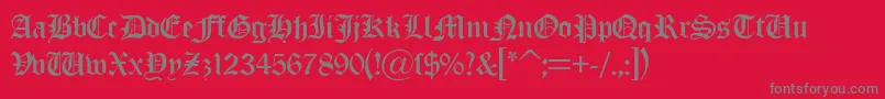 OldLondonDb Font – Gray Fonts on Red Background