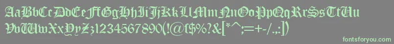 OldLondonDb Font – Green Fonts on Gray Background