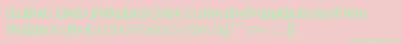 OldLondonDb Font – Green Fonts on Pink Background