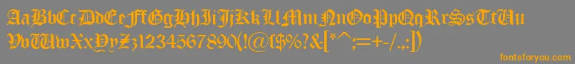 OldLondonDb Font – Orange Fonts on Gray Background