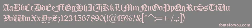 OldLondonDb Font – Pink Fonts on Gray Background