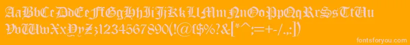 OldLondonDb Font – Pink Fonts on Orange Background