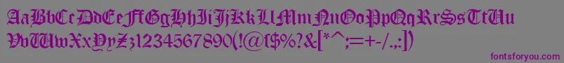 OldLondonDb Font – Purple Fonts on Gray Background