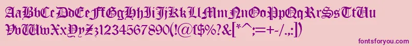 OldLondonDb Font – Purple Fonts on Pink Background