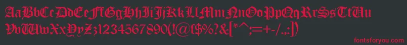 OldLondonDb Font – Red Fonts on Black Background