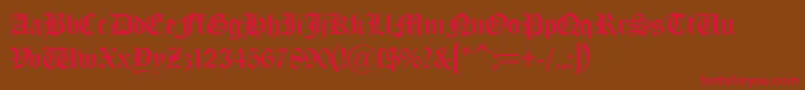 OldLondonDb Font – Red Fonts on Brown Background