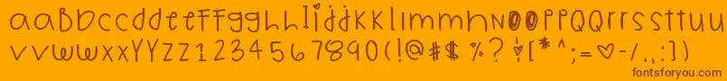 ChildsWish Font – Brown Fonts on Orange Background