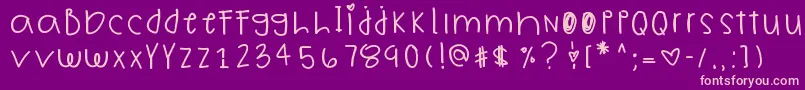 ChildsWish Font – Pink Fonts on Purple Background