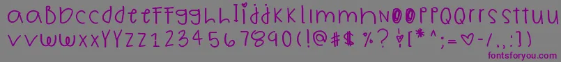 Шрифт ChildsWish – фиолетовые шрифты на сером фоне