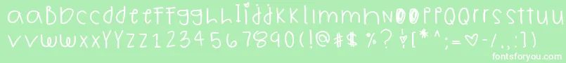 ChildsWish Font – White Fonts on Green Background