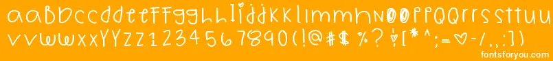 ChildsWish Font – White Fonts on Orange Background