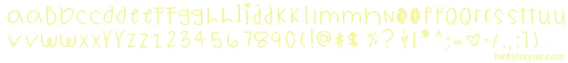 ChildsWish-fontti – keltaiset fontit