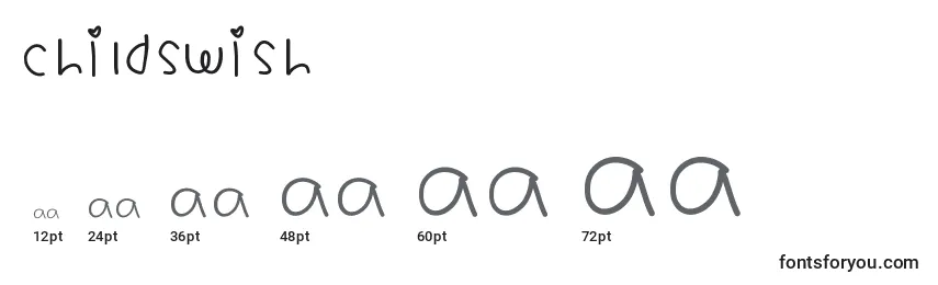 ChildsWish (123320) Font Sizes