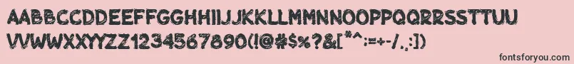 Chill out Gang-Schriftart – Schwarze Schriften auf rosa Hintergrund