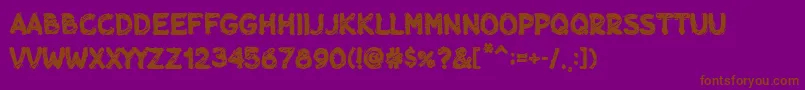Шрифт Chill out Gang – коричневые шрифты на фиолетовом фоне