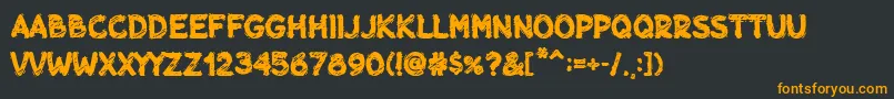 Chill out Gang Font – Orange Fonts on Black Background