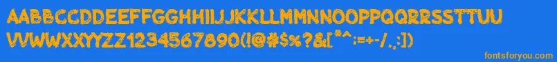Chill out Gang Font – Orange Fonts on Blue Background