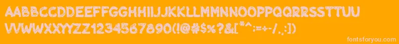 Chill out Gang Font – Pink Fonts on Orange Background