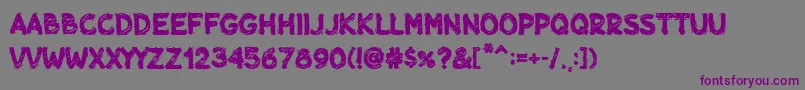 Шрифт Chill out Gang – фиолетовые шрифты на сером фоне