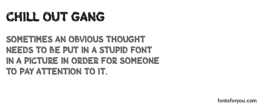 Review of the Chill out Gang Font