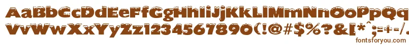 chilled-fontti – ruskeat fontit valkoisella taustalla