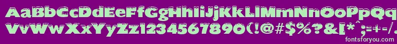 chilled Font – Green Fonts on Purple Background