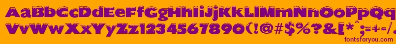 chilled Font – Purple Fonts on Orange Background