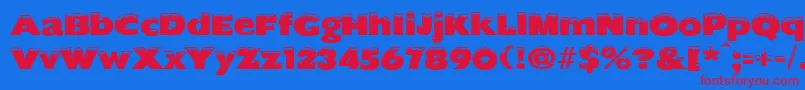 フォントchilled – 赤い文字の青い背景