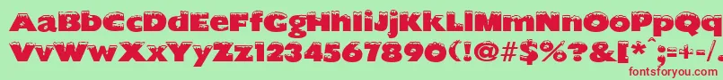 chilled Font – Red Fonts on Green Background