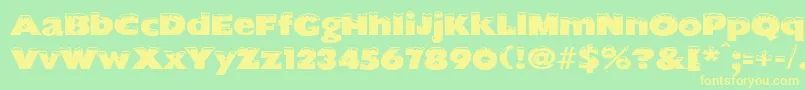 chilled Font – Yellow Fonts on Green Background