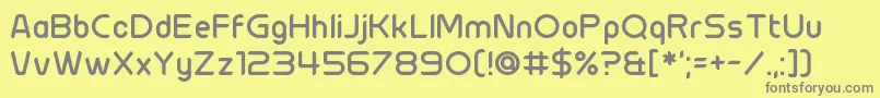 フォントChillit – 黄色の背景に灰色の文字