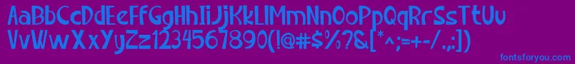 Chillok-Schriftart – Blaue Schriften auf violettem Hintergrund