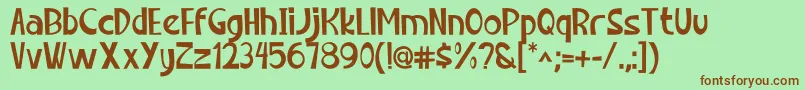 Chillok Font – Brown Fonts on Green Background