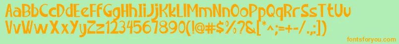 Chillok Font – Orange Fonts on Green Background