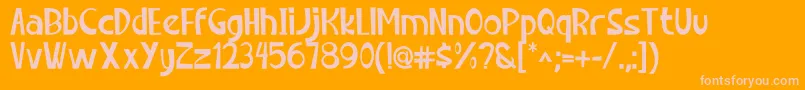 Chillok Font – Pink Fonts on Orange Background