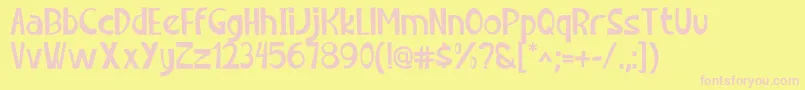 Chillok Font – Pink Fonts on Yellow Background