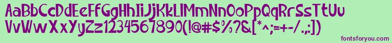 Chillok Font – Purple Fonts on Green Background