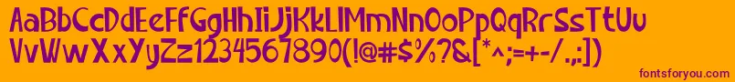 Chillok Font – Purple Fonts on Orange Background