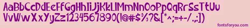 Chillok Font – Purple Fonts on Pink Background
