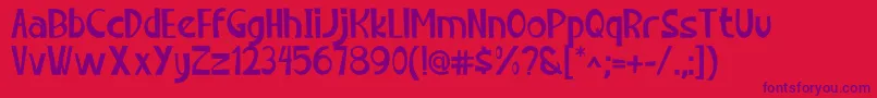 Chillok Font – Purple Fonts on Red Background