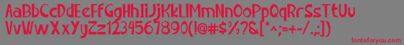Chillok Font – Red Fonts on Gray Background