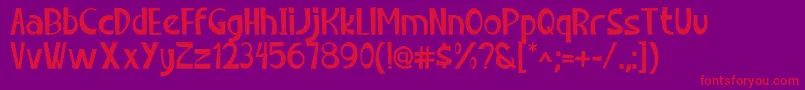 Chillok Font – Red Fonts on Purple Background