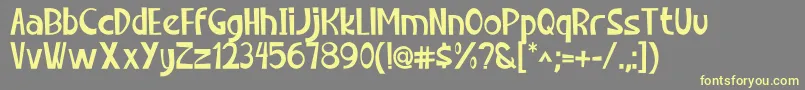 Chillok Font – Yellow Fonts on Gray Background