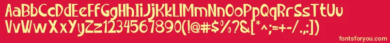 Chillok Font – Yellow Fonts on Red Background