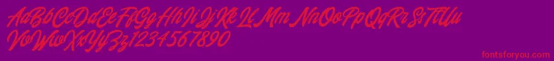 Chillout Free For Personal Use Font – Red Fonts on Purple Background