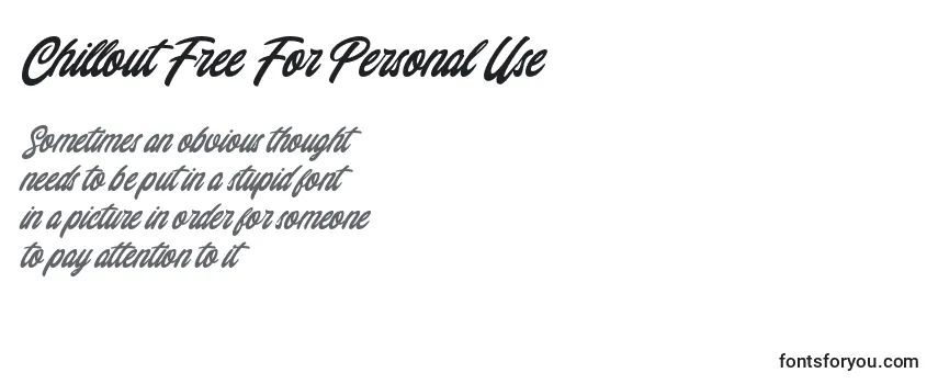 Schriftart Chillout Free For Personal Use