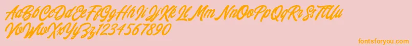 Chillout Free For Personal Use Font – Orange Fonts on Pink Background