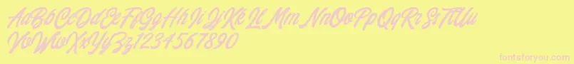 Chillout Free For Personal Use-Schriftart – Rosa Schriften auf gelbem Hintergrund