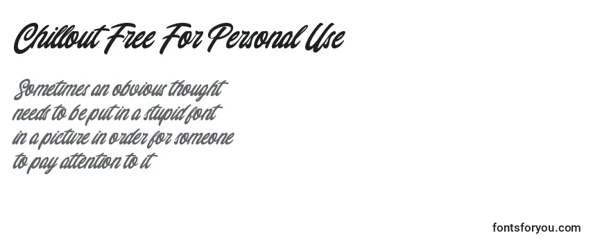 Schriftart Chillout Free For Personal Use (123326)
